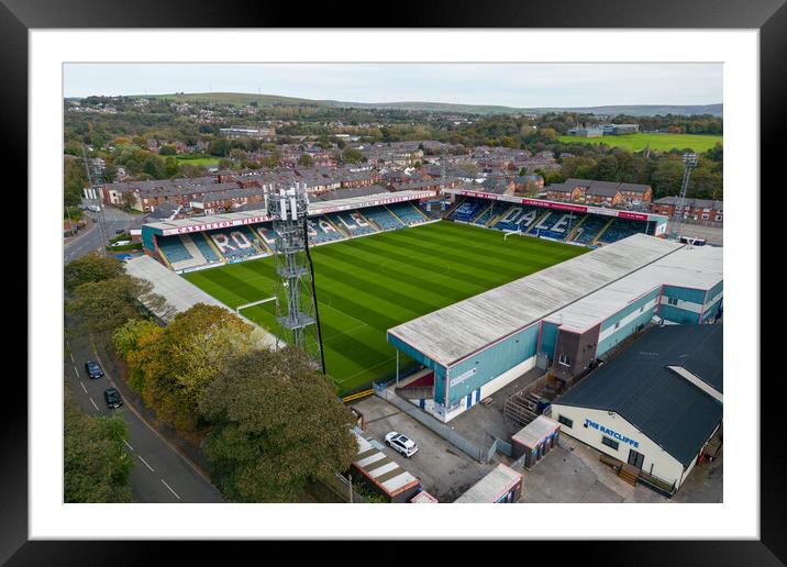 Spotland Stadium Rochdale AFC Framed Mounted Print by Apollo Aerial Photography