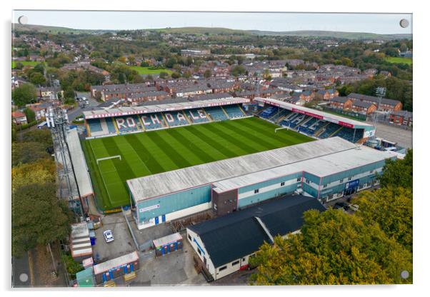 Rochdale Football Club Acrylic by Apollo Aerial Photography