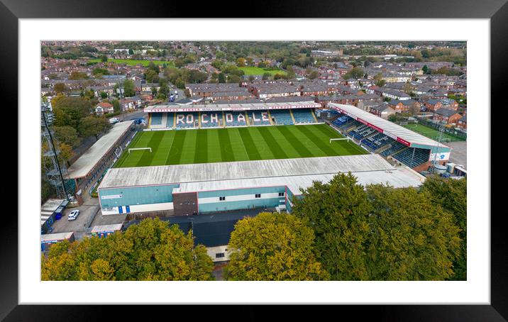 Spotdale Stadium Aerial View Framed Mounted Print by Apollo Aerial Photography