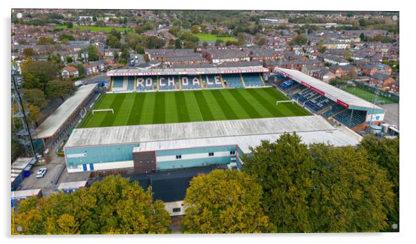Spotdale Stadium Aerial View Acrylic by Apollo Aerial Photography