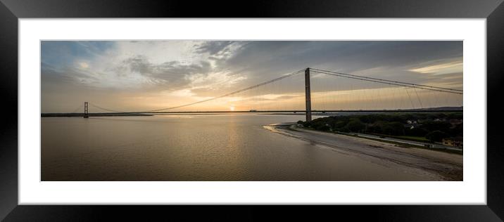 Bridge on the Humber Framed Mounted Print by Apollo Aerial Photography