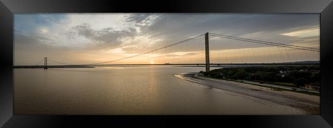 Bridge on the Humber Framed Print by Apollo Aerial Photography