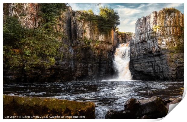 High Force waterfall Print by David Smith