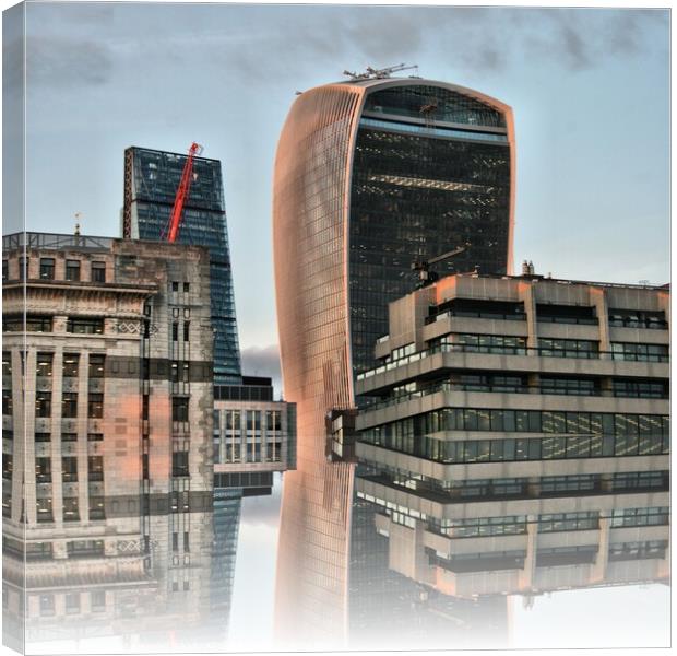 The Walkie Talkie Building Canvas Print by RJ Bowler