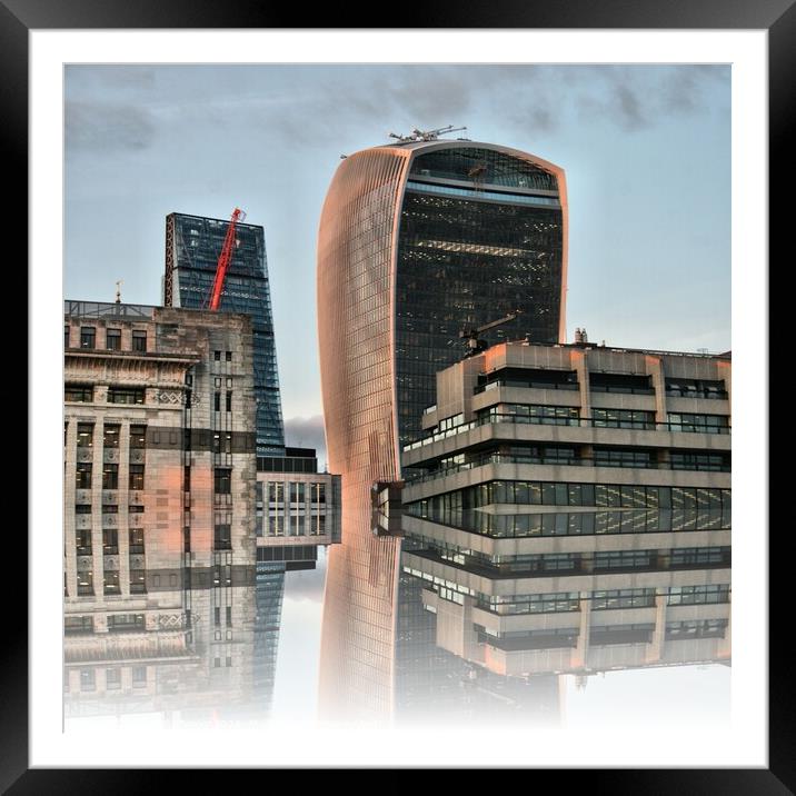 The Walkie Talkie Building Framed Mounted Print by RJ Bowler