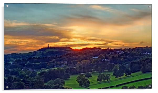 Castle Hill Sunset Acrylic by Darren Galpin