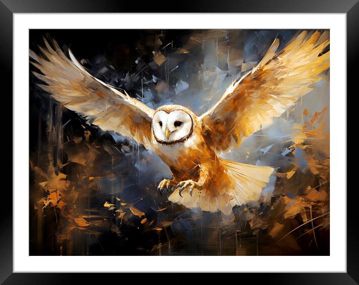 Barn Owl Framed Mounted Print by Steve Smith