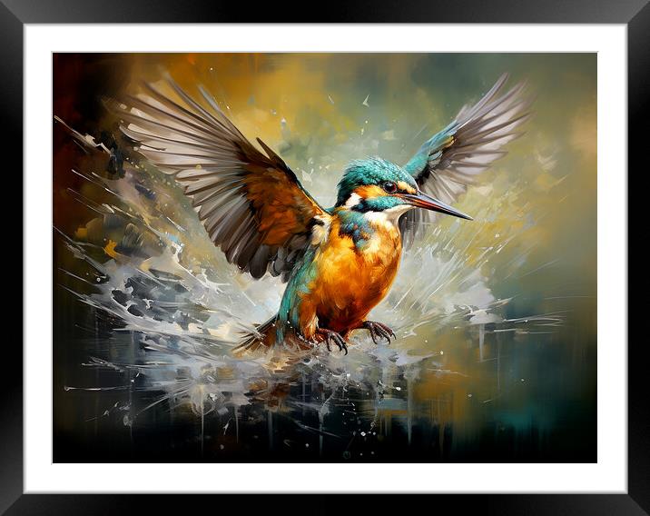 Kingfisher Framed Mounted Print by Steve Smith