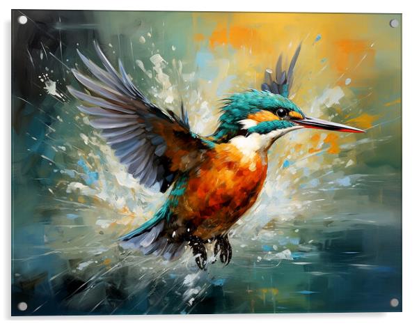 Kingfisher Acrylic by Steve Smith