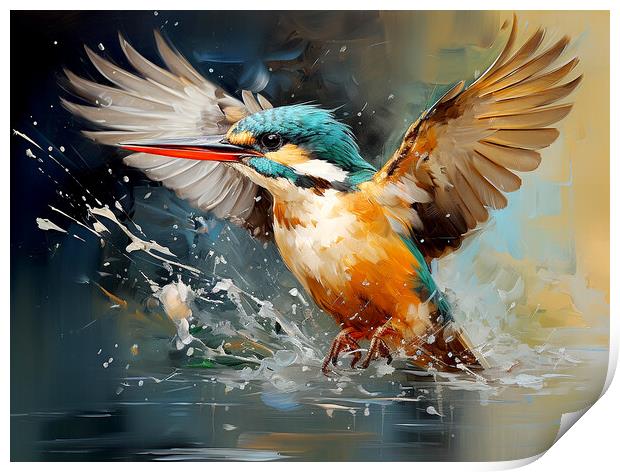 Kingfisher Print by Steve Smith