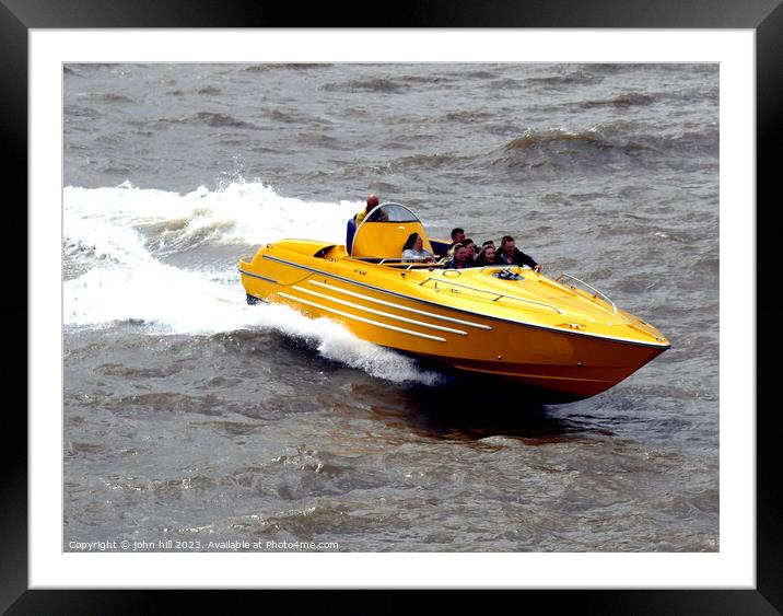 pleasure speedboat Framed Mounted Print by john hill