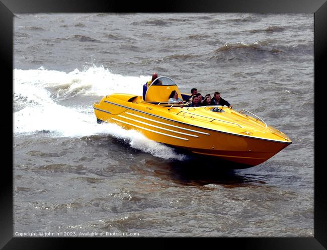 pleasure speedboat Framed Print by john hill