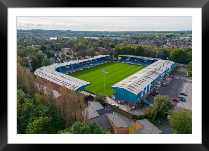 Gigg Lane Bury AFC Framed Mounted Print by Apollo Aerial Photography