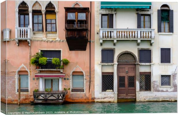 Homes in Venice Canvas Print by Paul Chambers