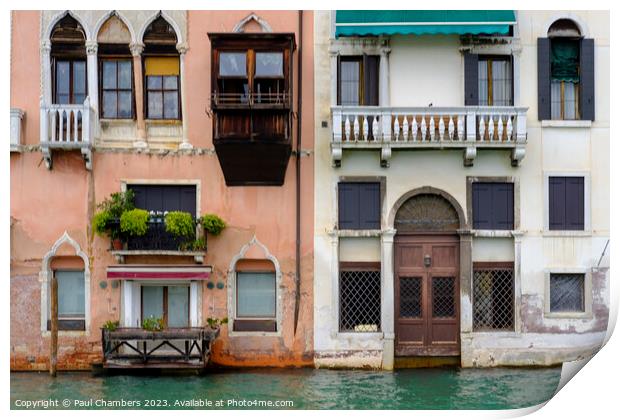 Homes in Venice Print by Paul Chambers