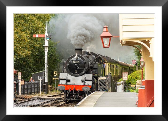 Steam Locomotive at Goathland Station Framed Mounted Print by Keith Douglas