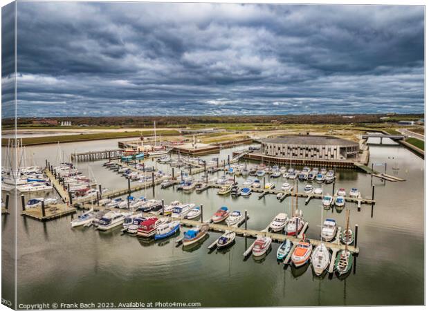Maritime center for seasports in Esbjerg new harbor in Denmark Canvas Print by Frank Bach