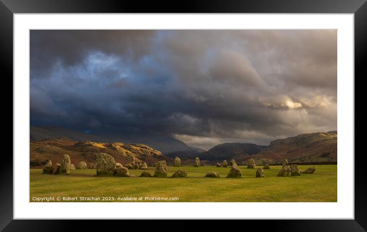 Castlerigg Stone circle Framed Mounted Print by Robert Strachan