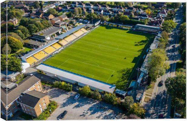Harrogate Town FC Canvas Print by Apollo Aerial Photography
