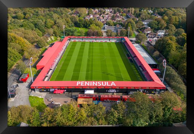 Peninsula Stadium Salford  Framed Print by Apollo Aerial Photography