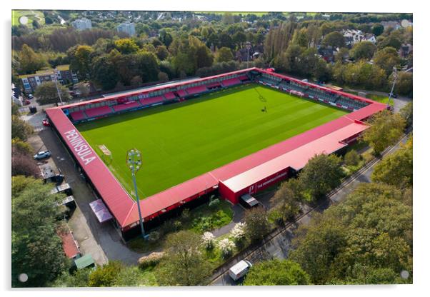 Salford City Football Club Acrylic by Apollo Aerial Photography