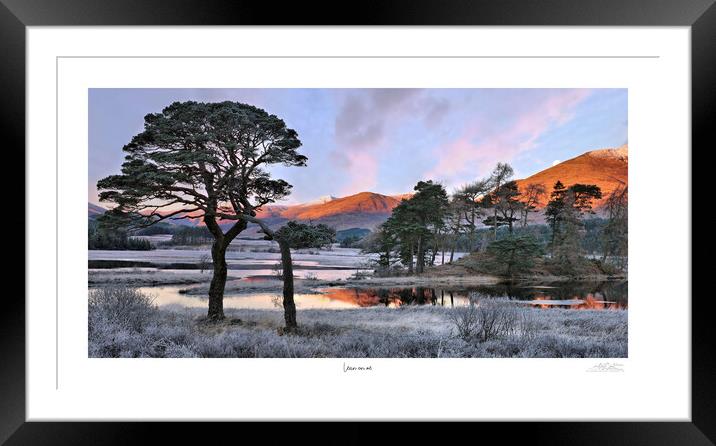 Abstract Lean on me Panoramic Loch Tull and poem Scotland  Framed Mounted Print by JC studios LRPS ARPS