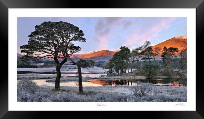 Abstract Lean on me Panoramic Loch Tull and poem Scotland  Framed Print by JC studios LRPS ARPS