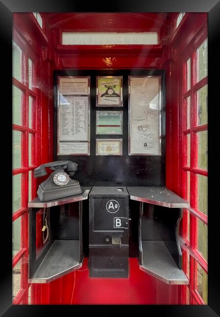 Red Telephone Box Framed Print by Derek Beattie