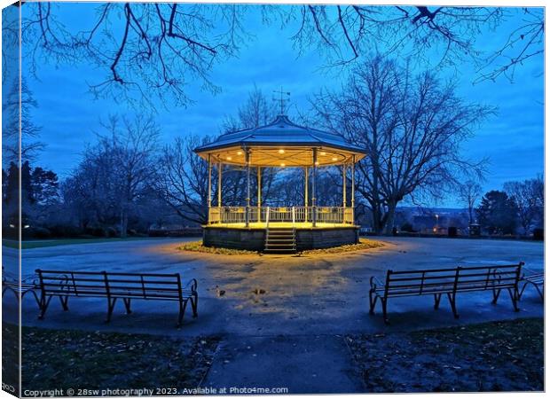 Bandstand Glow - (Landscape.) Canvas Print by 28sw photography