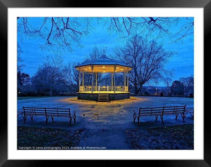 Bandstand Glow - (Landscape.) Framed Mounted Print by 28sw photography