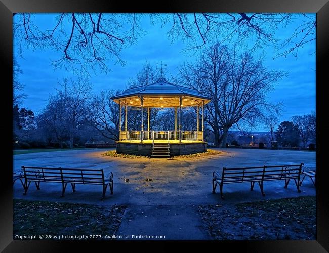 Bandstand Glow - (Landscape.) Framed Print by 28sw photography