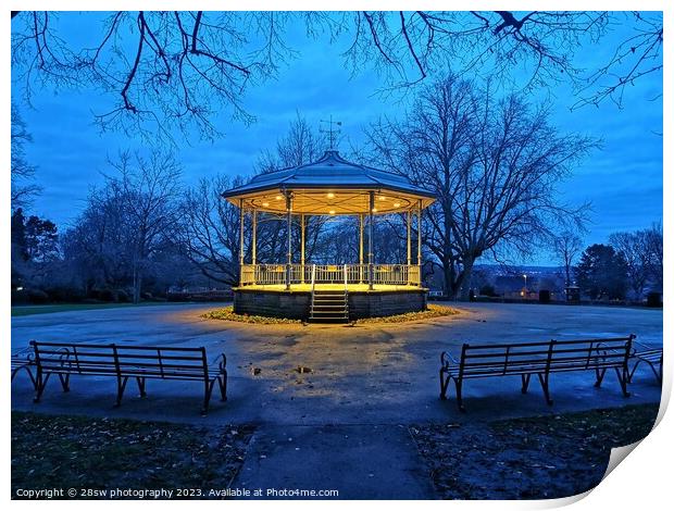 Bandstand Glow - (Landscape.) Print by 28sw photography
