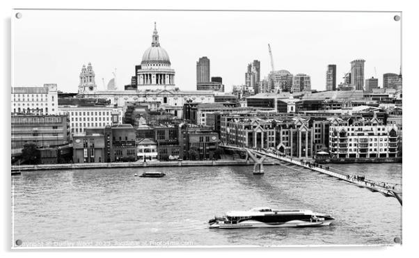 Millennium Bridge Acrylic by Dudley Wood