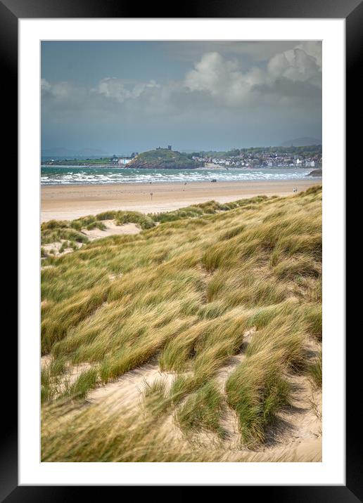 Black Rock Sands and Criccieth Framed Mounted Print by Paul Grubb