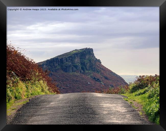 The Roaches Rocks on autumn day Framed Print by Andrew Heaps