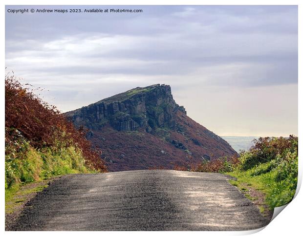The Roaches Rocks on autumn day Print by Andrew Heaps