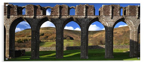Llanthony Priory Acrylic by Creative Photography Wales