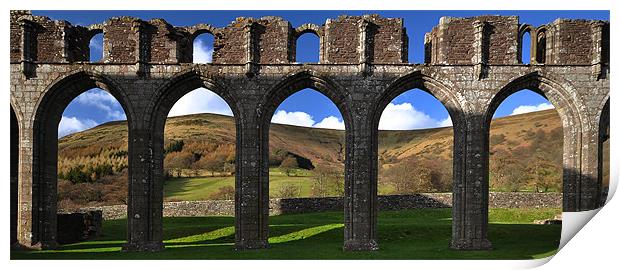 Llanthony Priory Print by Creative Photography Wales