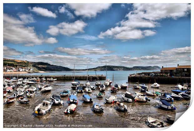 Harbour at Lyme Regis Print by RJ Bowler