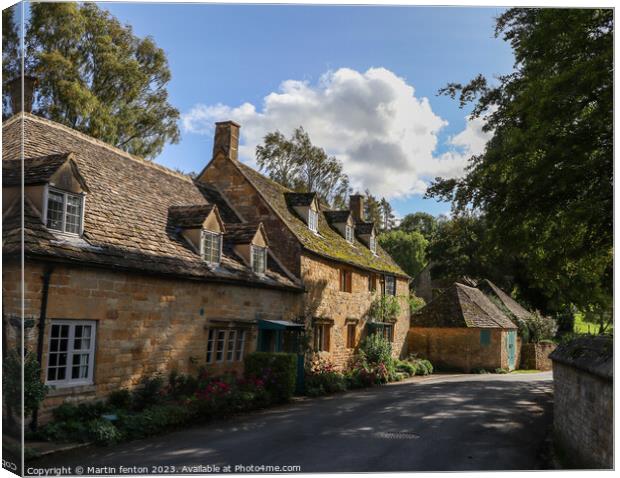 Snowshill in the Cotswolds  Canvas Print by Martin fenton