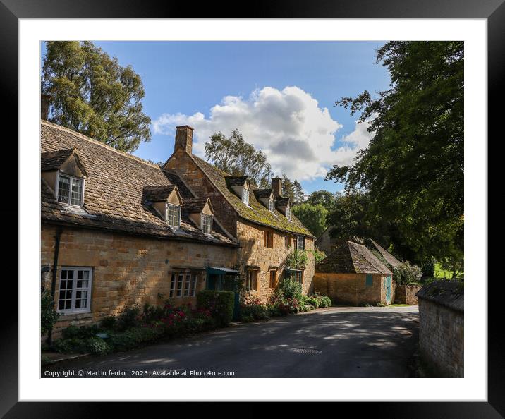 Snowshill in the Cotswolds  Framed Mounted Print by Martin fenton