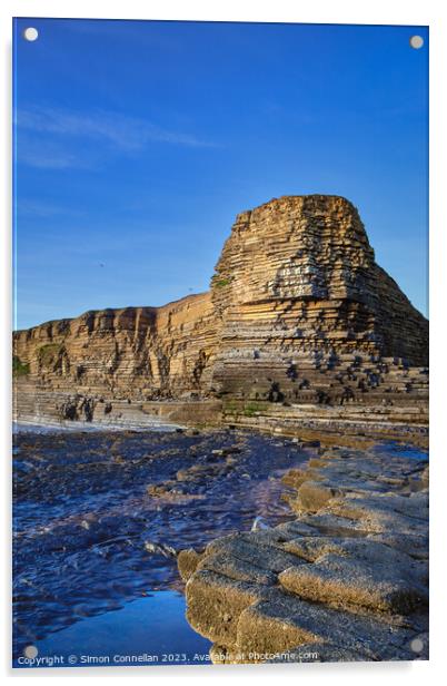 Nash Point, South Wales Acrylic by Simon Connellan