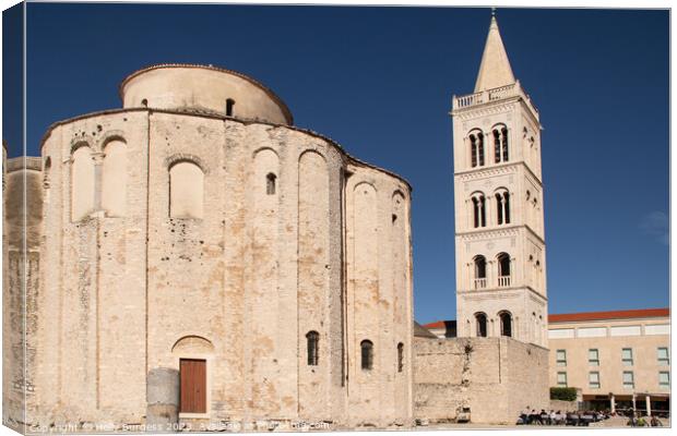 Roman Buildings and Church Canvas Print by Holly Burgess
