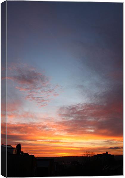 Sunrise over Sheffield Canvas Print by Ashley Ridpath