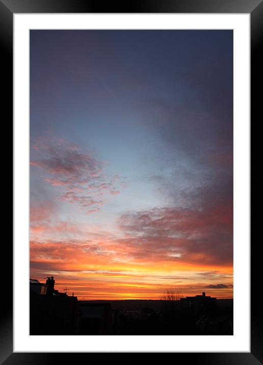 Sunrise over Sheffield Framed Mounted Print by Ashley Ridpath