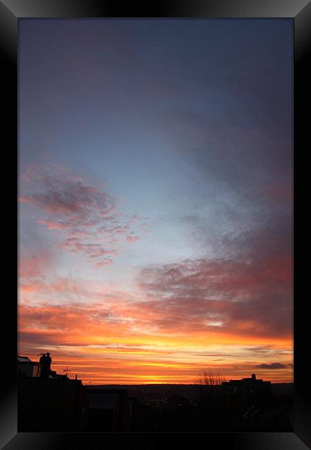 Sunrise over Sheffield Framed Print by Ashley Ridpath