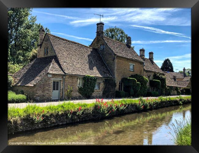 Lower slaughter river eye Framed Print by Martin fenton