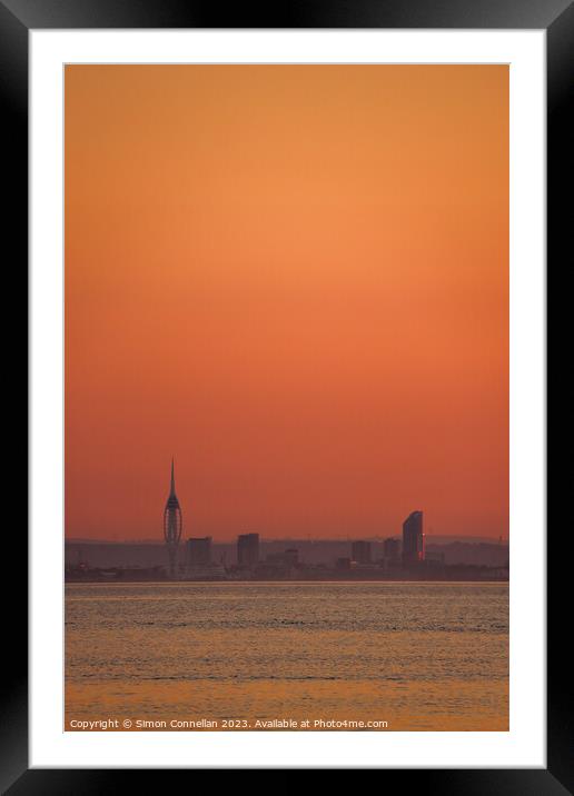 Portsmouth Sunrise Framed Mounted Print by Simon Connellan
