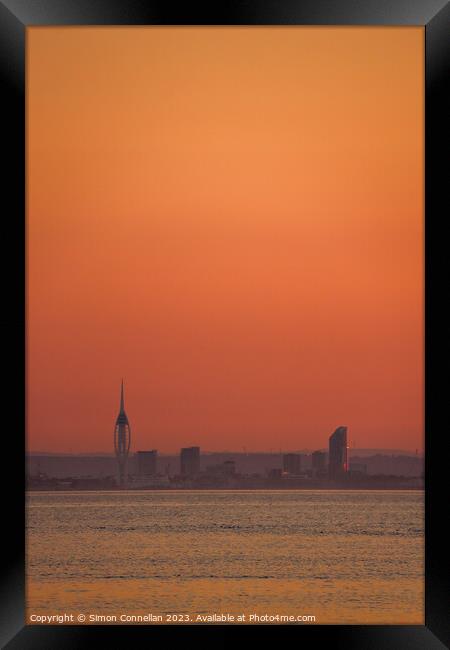 Portsmouth Sunrise Framed Print by Simon Connellan