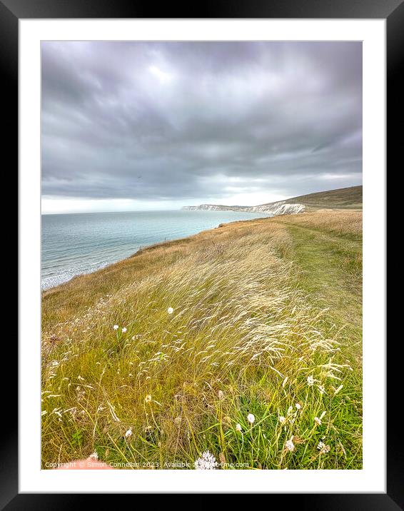 Compton Bay, Isle of Wight Framed Mounted Print by Simon Connellan